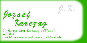 jozsef karczag business card